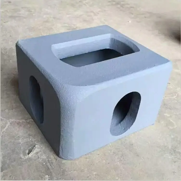 Steel corner casting for shipping containers, ISO 1161 compliant.