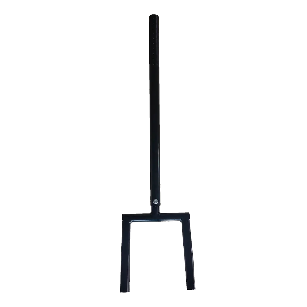 Heavy-duty handlebar for easy maneuvering of shipping container casters.