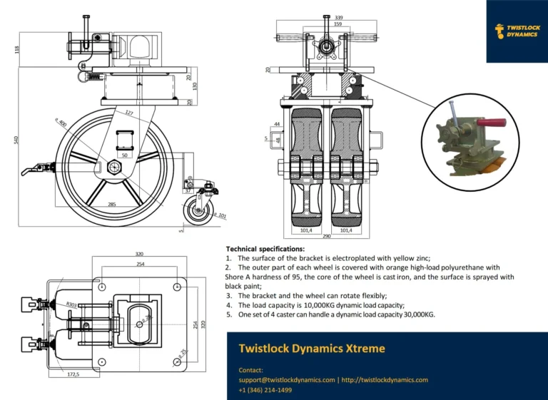 Heavy-duty shipping container wheels for converting stationary containers into mobile units