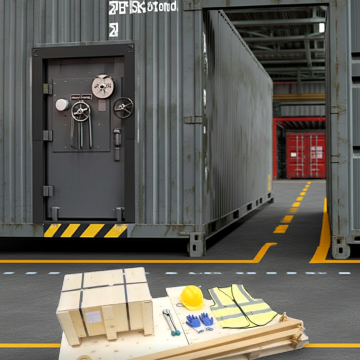 Industrial-grade container wheels with heavy-duty casters for smooth movement of shipping containers and storage units.