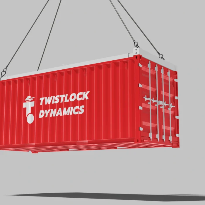 Exploded view of shipping container wheel showing internal components.